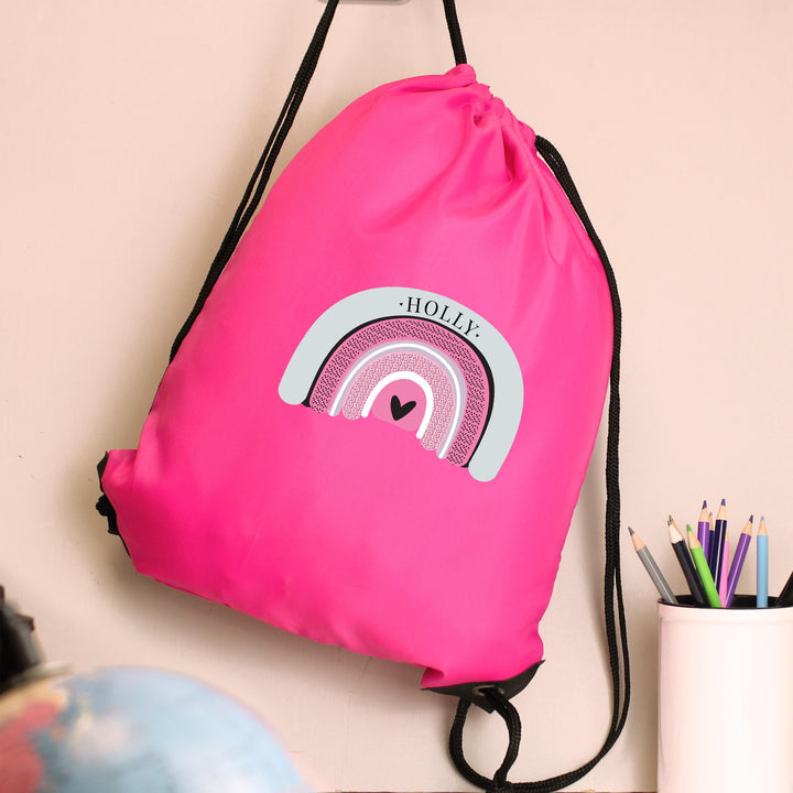 Personalised Rainbow Pink Kit Bag – alternative view