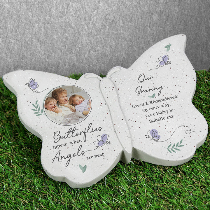Personalised Butterflies Appear Photo Upload Memorial Resin Butterfly – alternative view