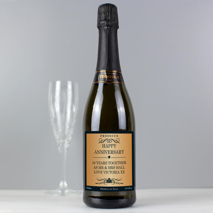 Personalised Any Message Bottle of Prosecco – alternative view