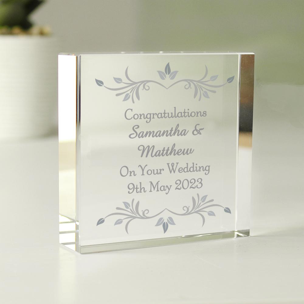 Personalised Sentiments Crystal Token – alternative view