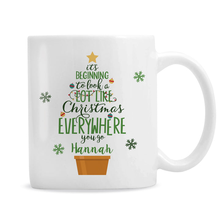 Personalised Its Beginning To Look A Lot Like Xmas Mug – alternative view