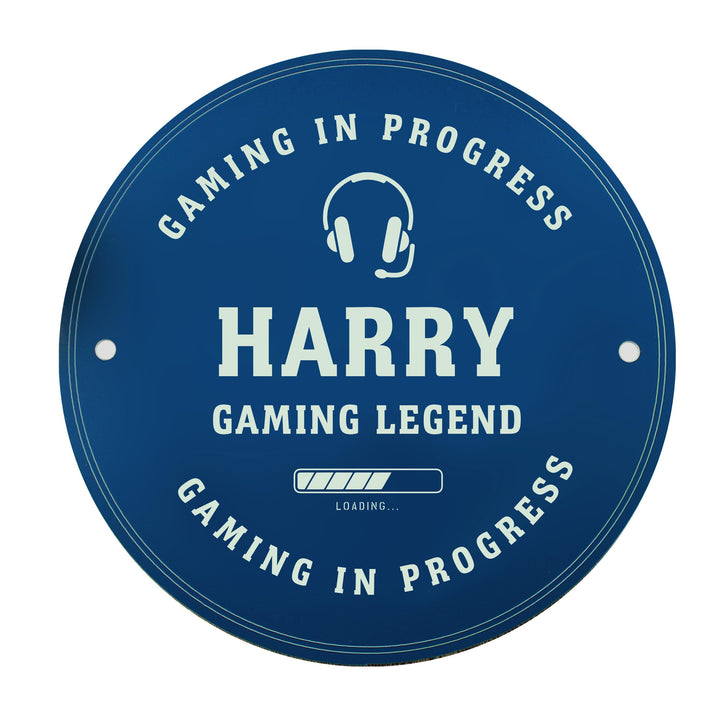 Personalised Gaming Blue Plaque, The Personal Shop, personalised gifts