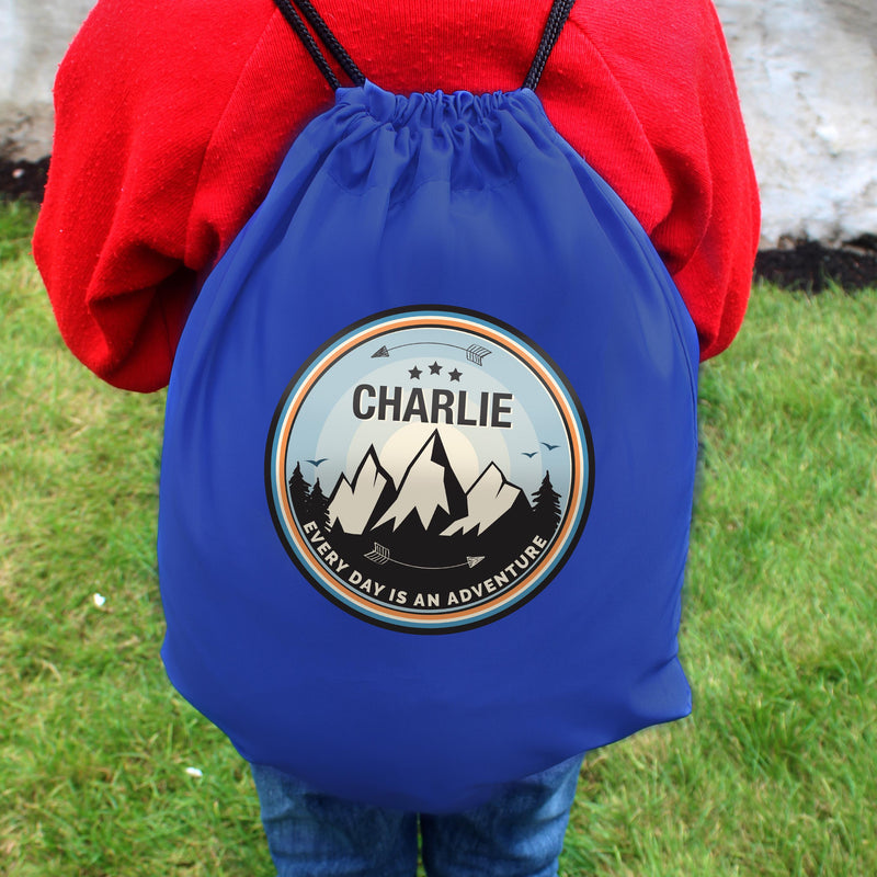 Personalised Adventure Blue Kit Bag