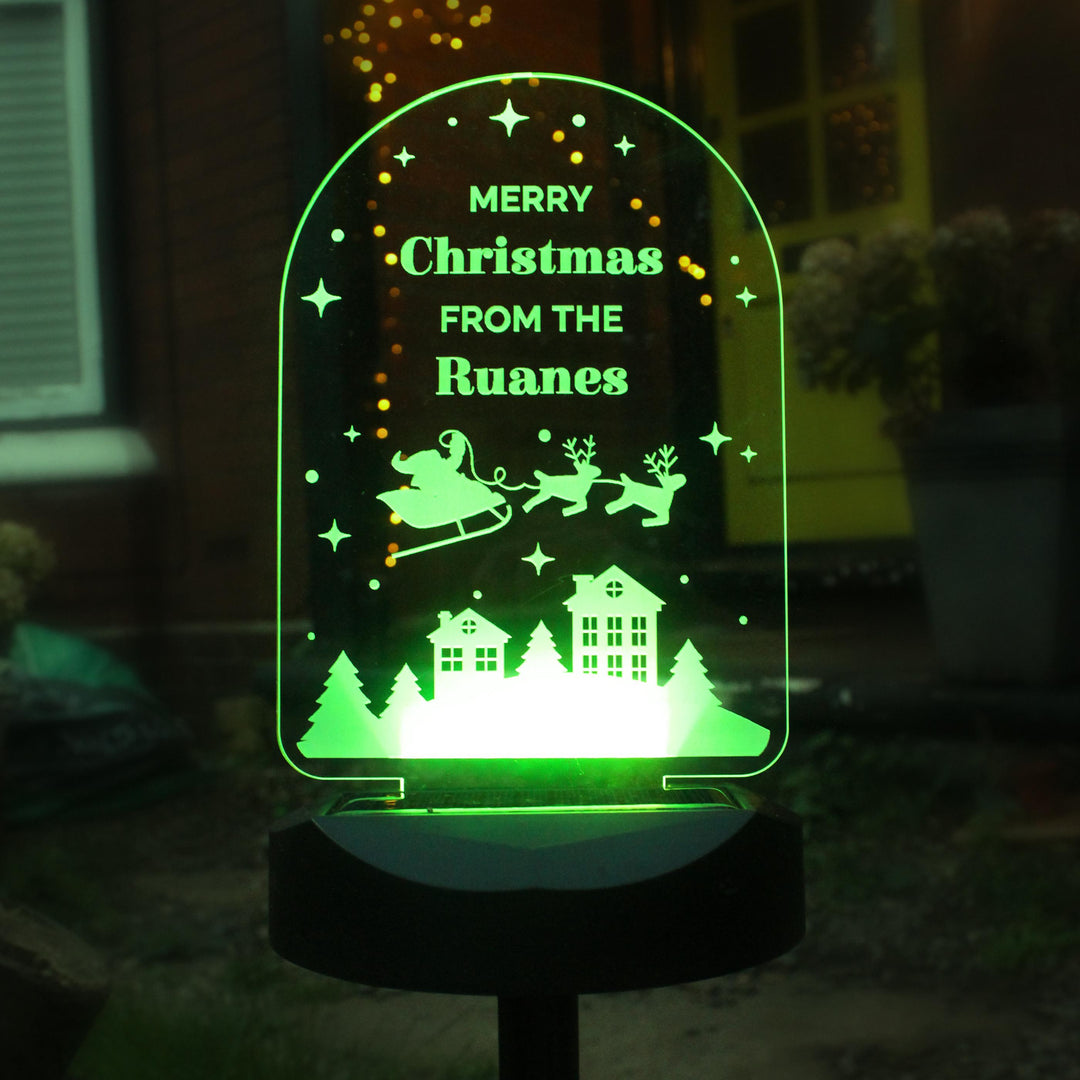 Personalised Christmas Outdoor Solar Light – alternative view