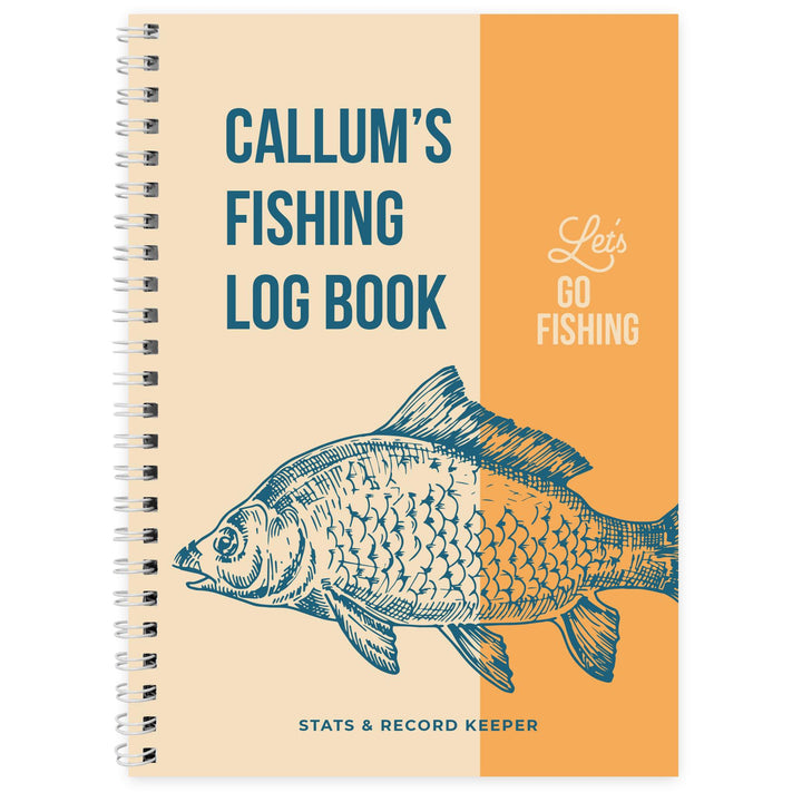 Personalised A5 Fishing Log Book – alternative view
