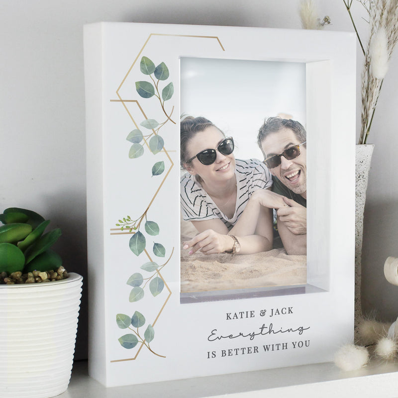 Personalised Botanical 6x4 Box Photo Frame