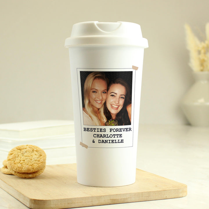 Personalised Photo Upload Travel Mug – alternative view