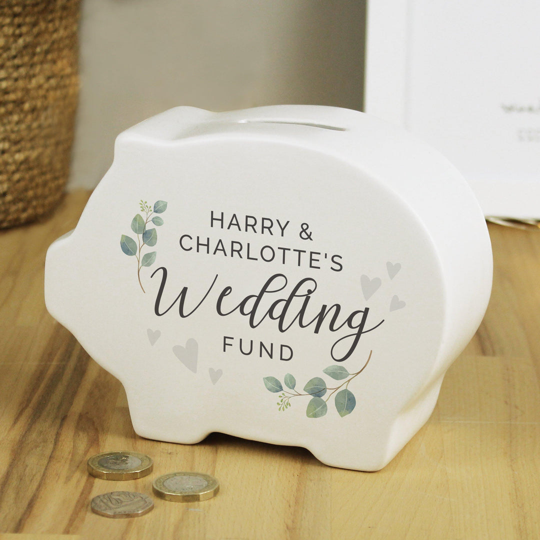 Personalised Wedding Piggy Bank – alternative view