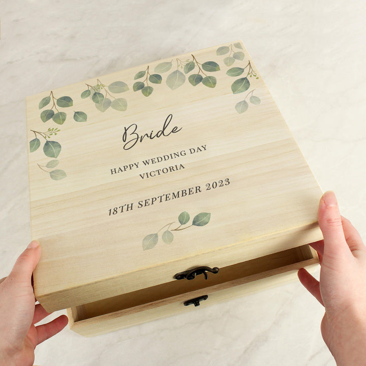 Personalised Botanical Wooden Keepsake box, The Personal Shop, personalised gifts