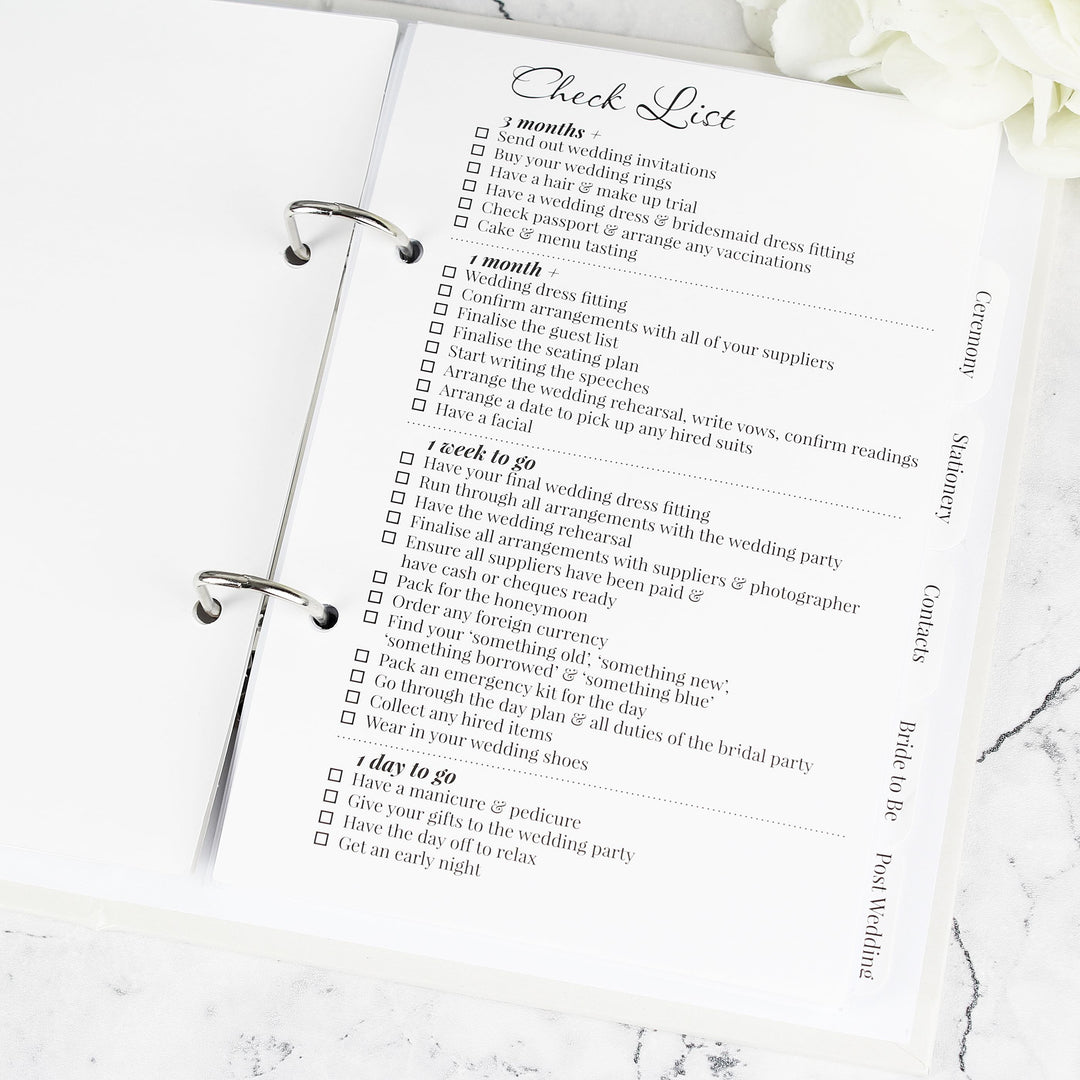Personalised Floral Watercolour Wedding Planner – alternative view