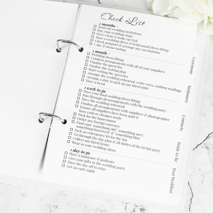Personalised Floral Watercolour Wedding Planner – alternative view