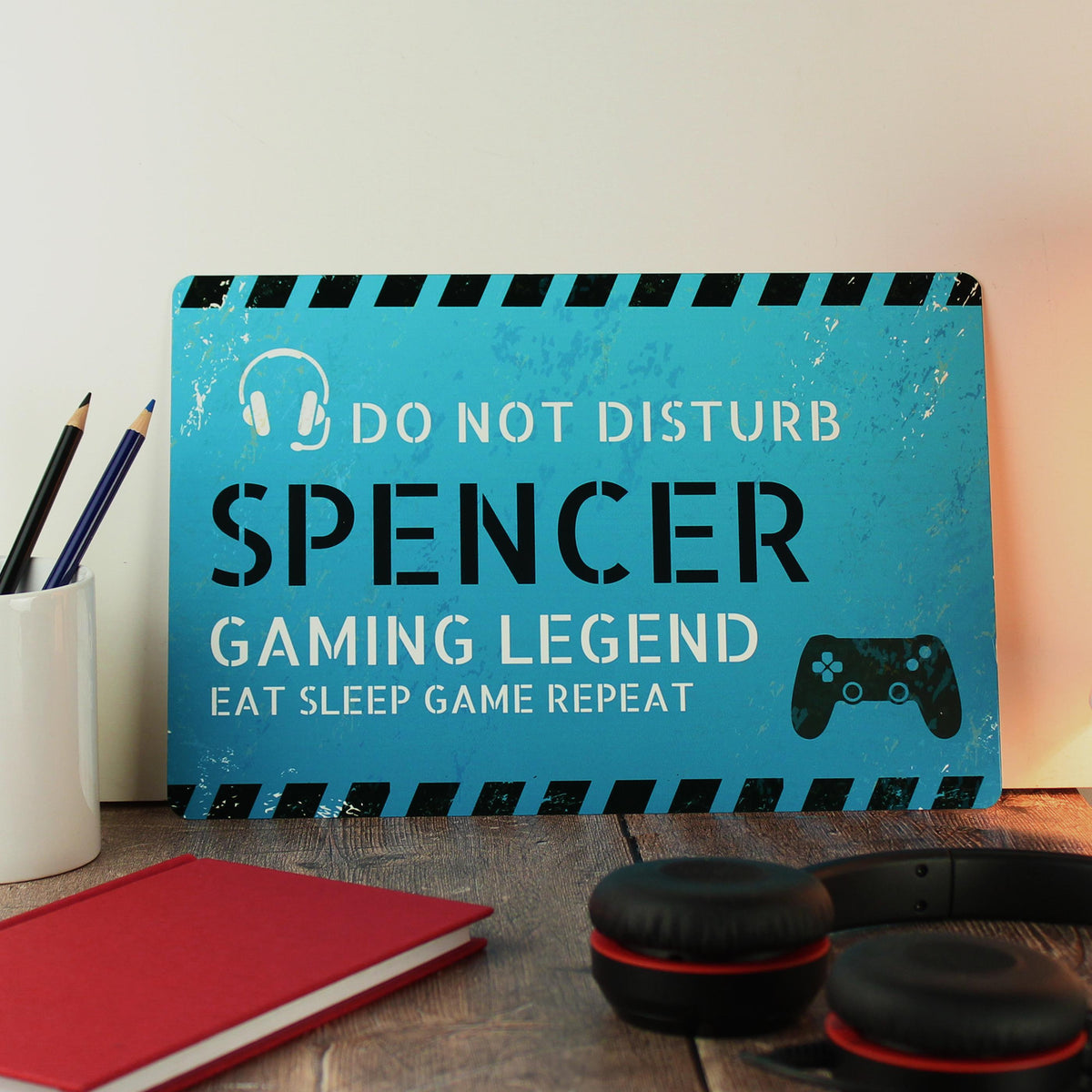 Personalised Gamer Do Not Disturb Metal Sign, The Personal Shop, personalised gifts