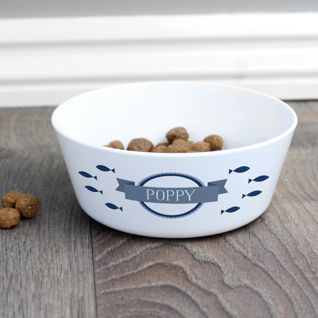 Personalised Fish Plastic Cat Bowl – alternative view