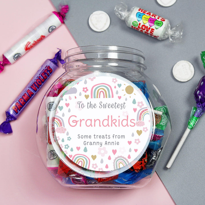 Personalised Rainbows &amp; Sunshine Sweet Jar, The Personal Shop, personalised gifts
