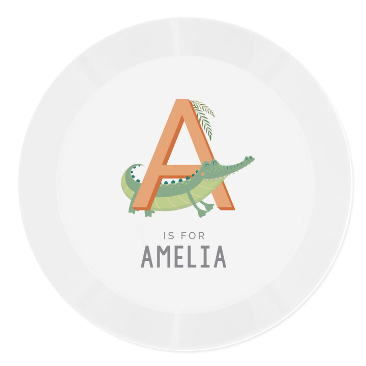 Personalised Animal Alphabet Plastic Plate – alternative view
