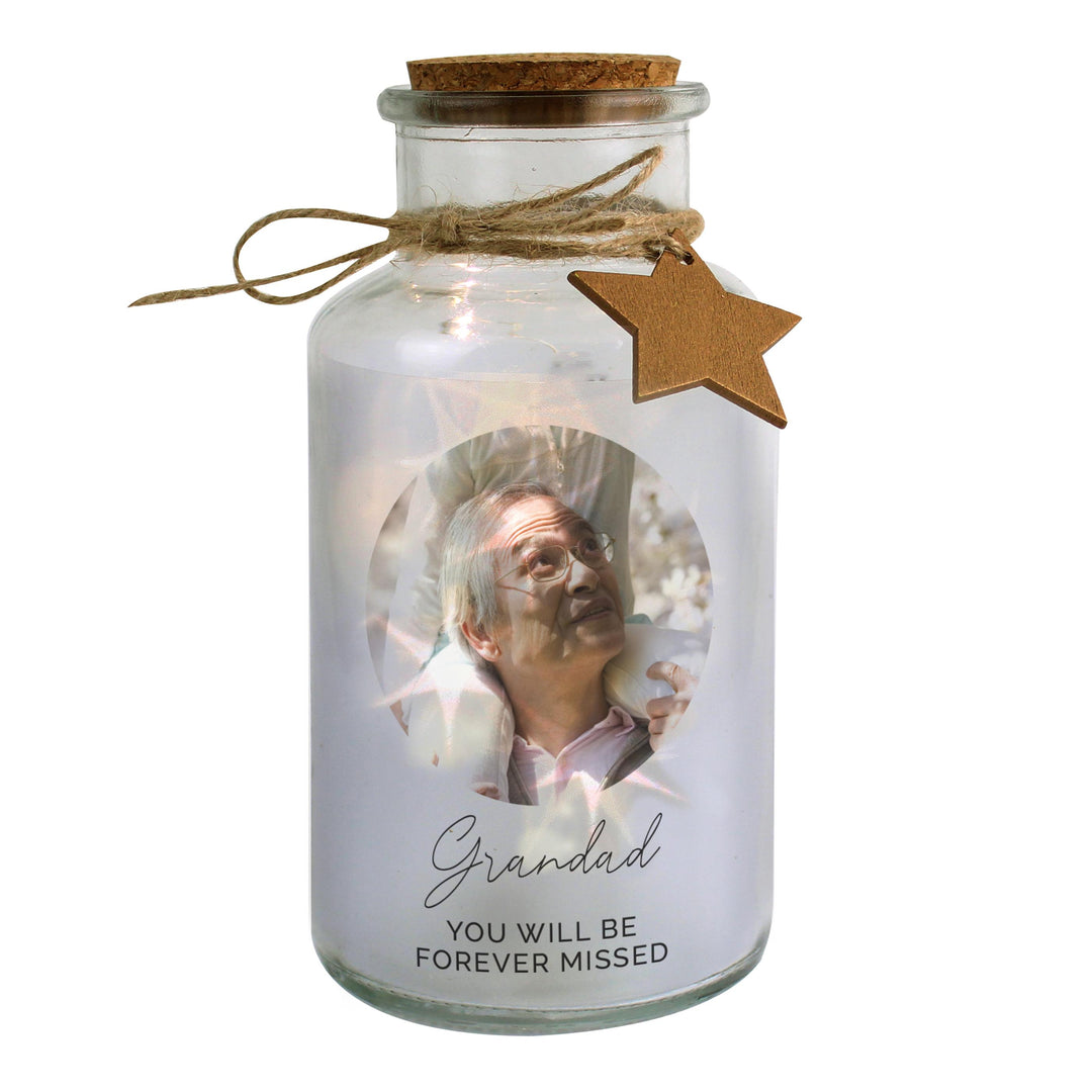Personalised Photo Upload LED Glass Jar - alternative view