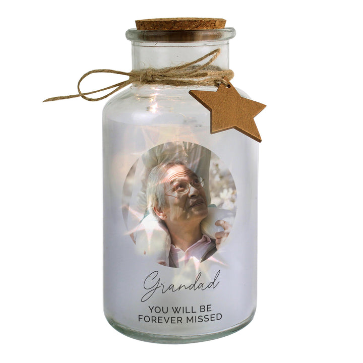 Personalised Photo Upload LED Glass Jar - alternative view