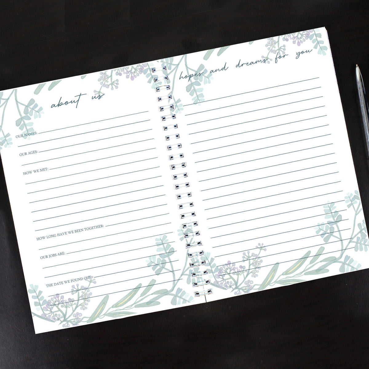 Personalised Pregnancy A5 Journal – alternative view
