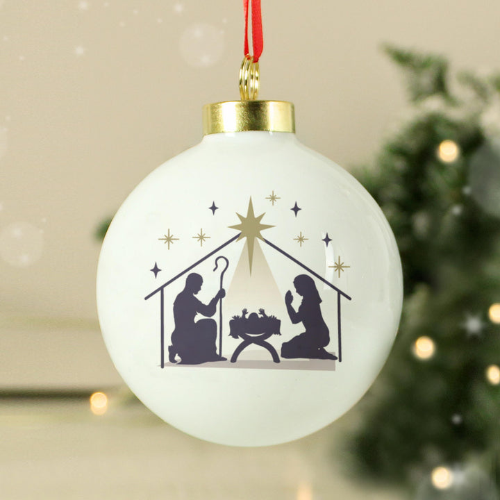 Personalised Nativity Bauble - alternative view