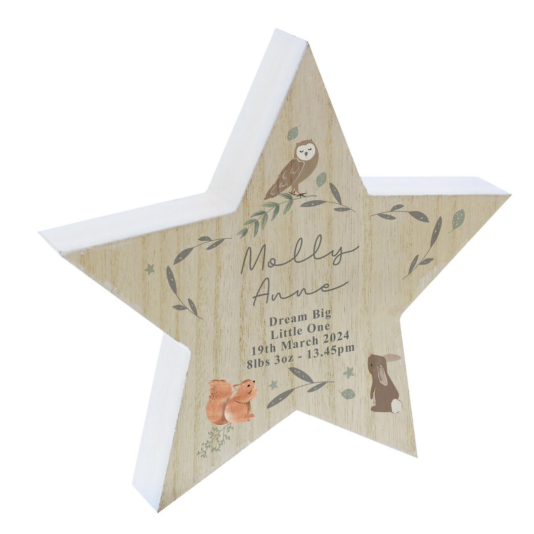 Personalised Woodland Animal Star Ornament – alternative view