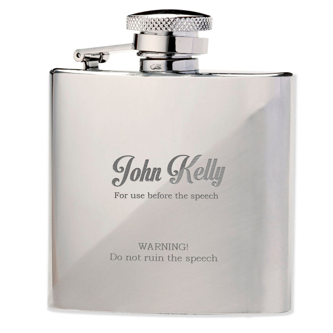 Personalised Best Man 6oz Hip Flask