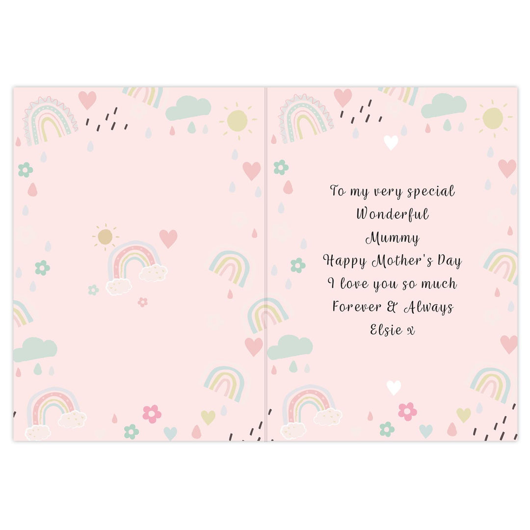 Personalised Rainbows &amp; Sunshine Card – alternative view
