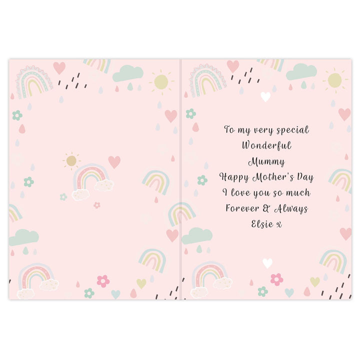 Personalised Rainbows &amp; Sunshine Card – alternative view