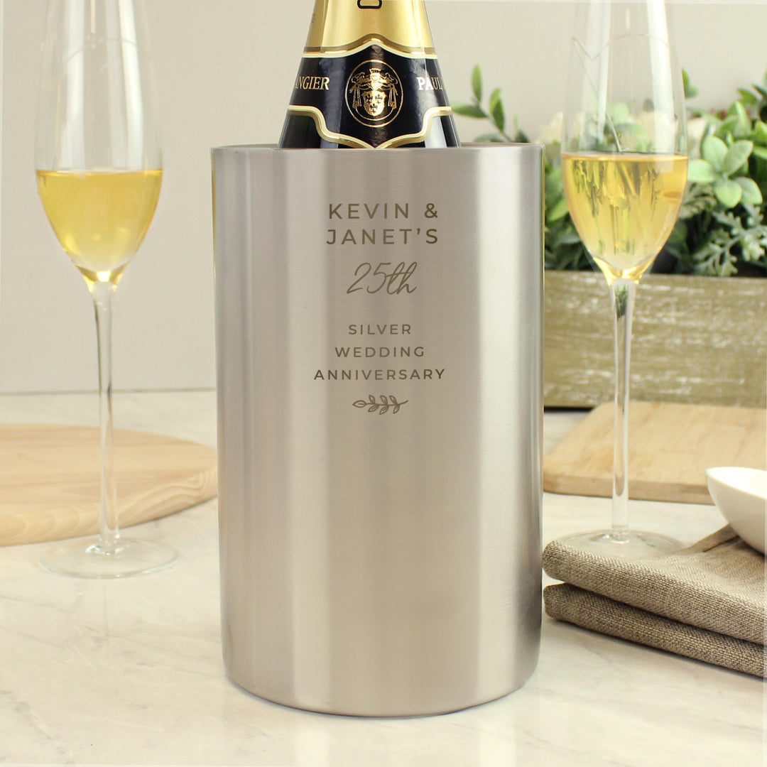 Personalised Free Text Wine Cooler, The Personal Shop, personalised gifts