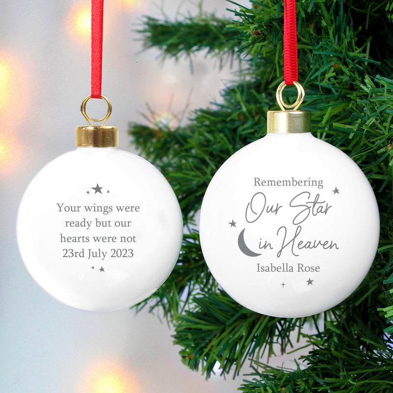 Personalised Our Star in Heaven Bauble