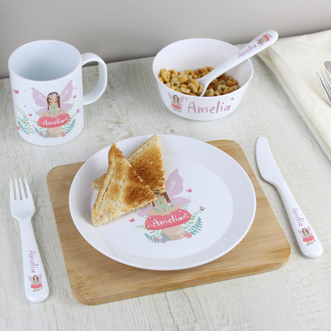Personalised Toadstool Fairy Plastic Cutlery – alternative view