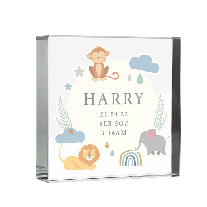 Personalised Safari Animals Crystal Token – alternative view