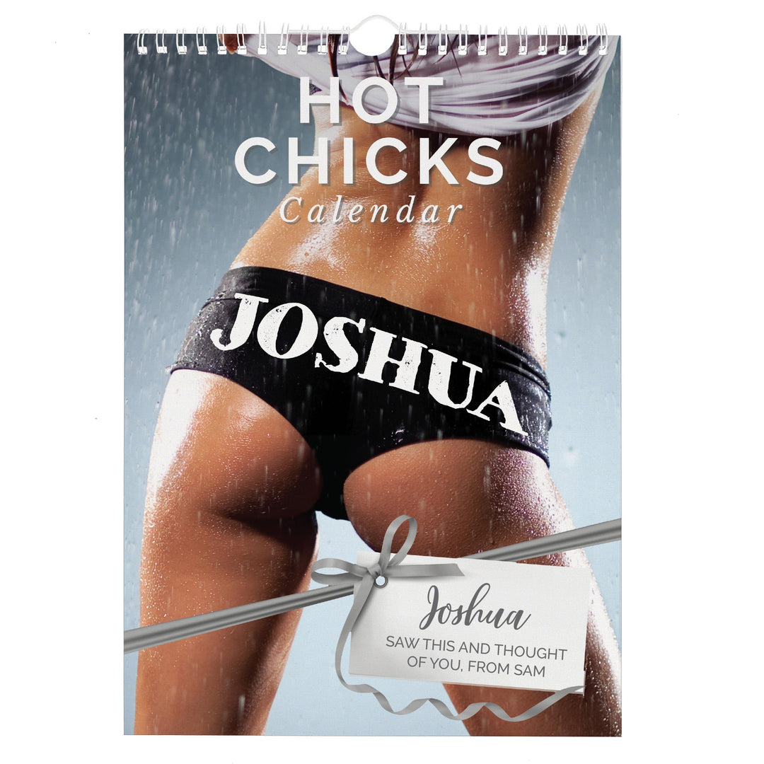 Personalised A4 Hot Chicks Calendar, The Personal Shop, personalised gifts