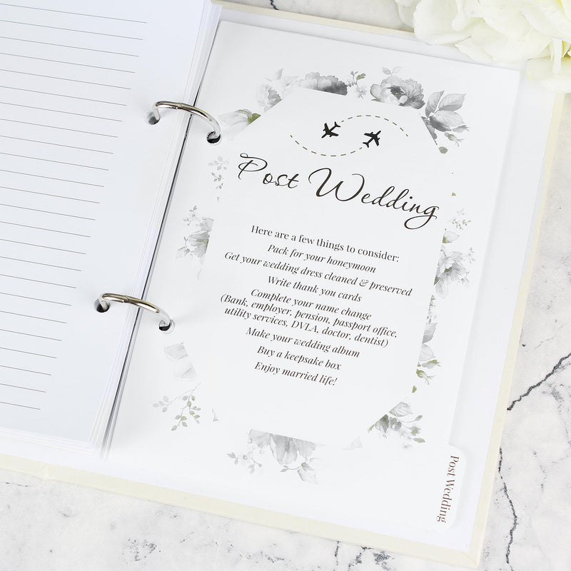 Personalised Botanical Free Text Wedding Planner