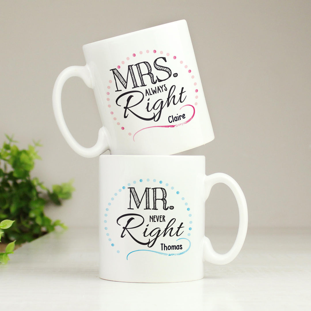 Personalised Mr &amp; Mrs Mug Set