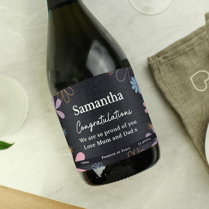 Personalised Daisy Prosecco, The Personal Shop, personalised gifts