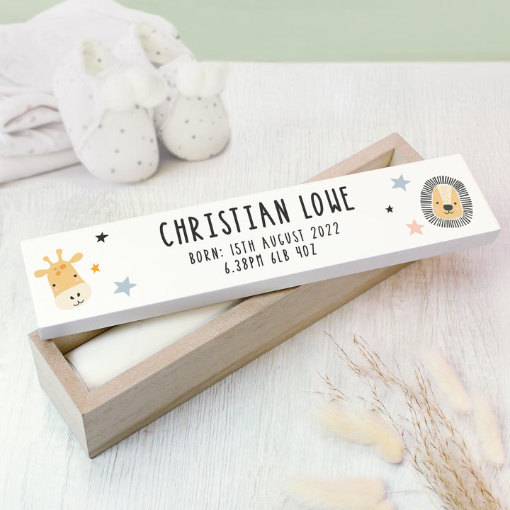 Personalised Safari Animals Wooden Certificate Holder, The Personal Shop, personalised gifts