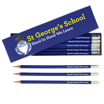 Bespoke Design Blue Pencils & Box