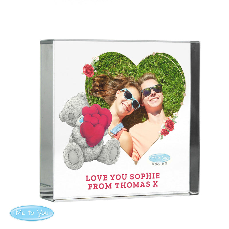 Personalised Me To You Valentines Photo Upload Glass Token