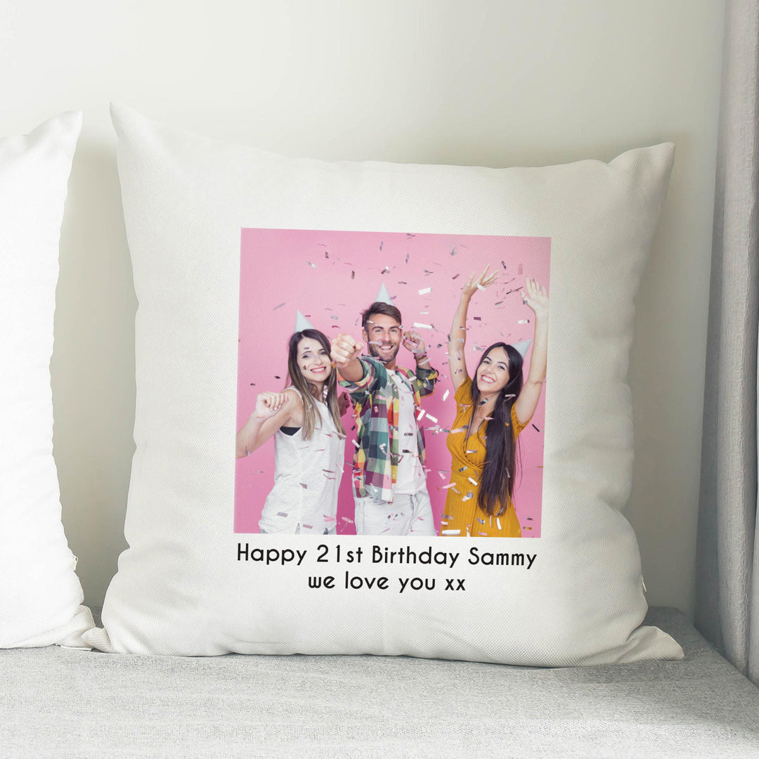 Personalised Photo Upload Cushion – alternative view