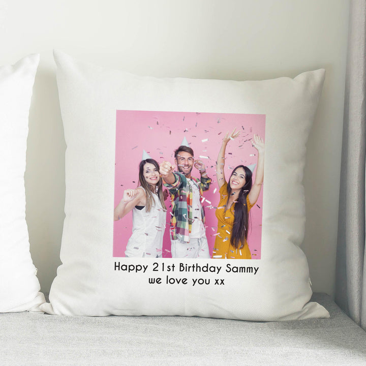 Personalised Photo Upload Cushion – alternative view