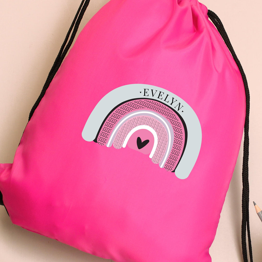 Personalised Rainbow Pink Kit Bag – alternative view