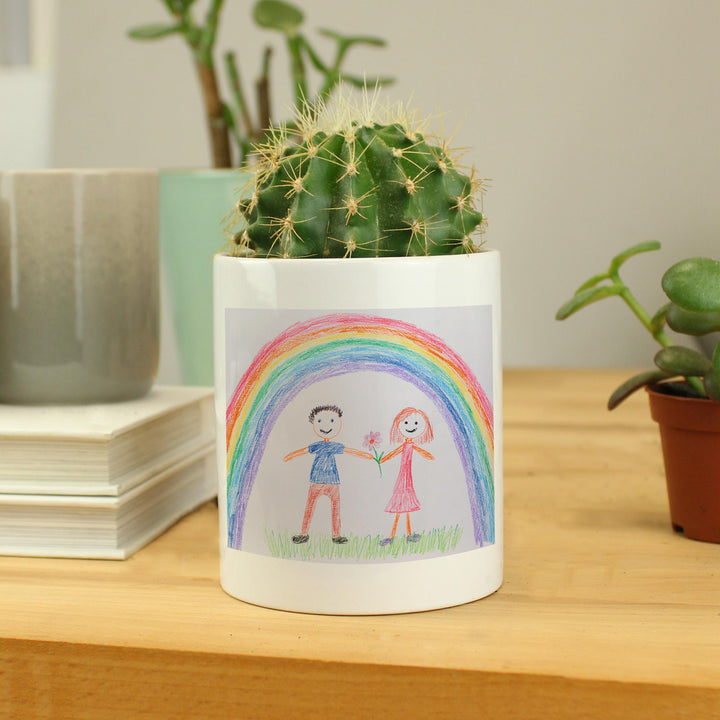 Personalised Childrens Drawing Photo Storage Pot - alternative view