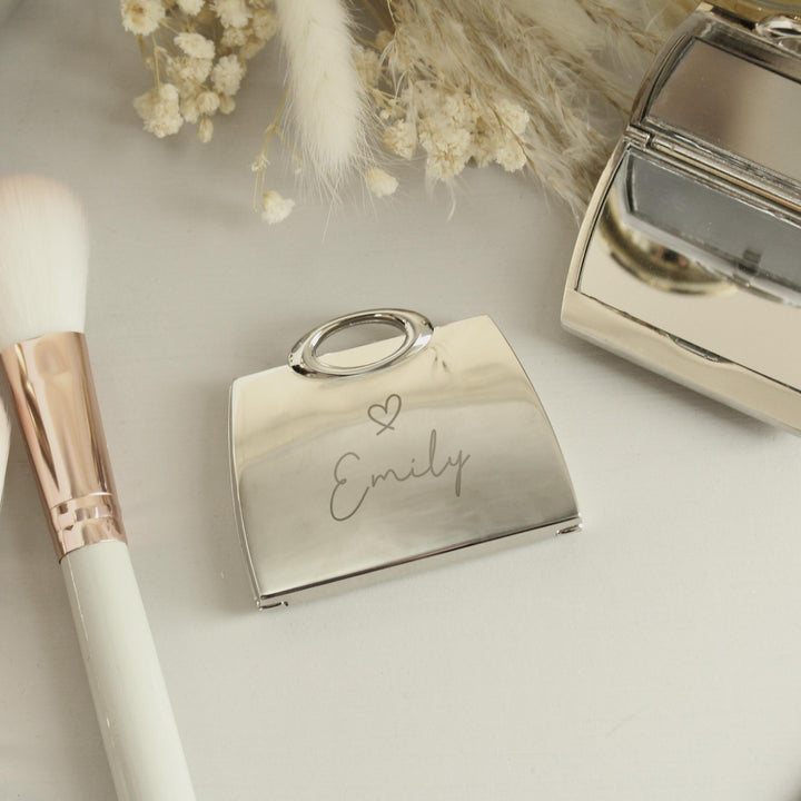 Personalised Handbag Compact Mirror, The Personal Shop, personalised gifts