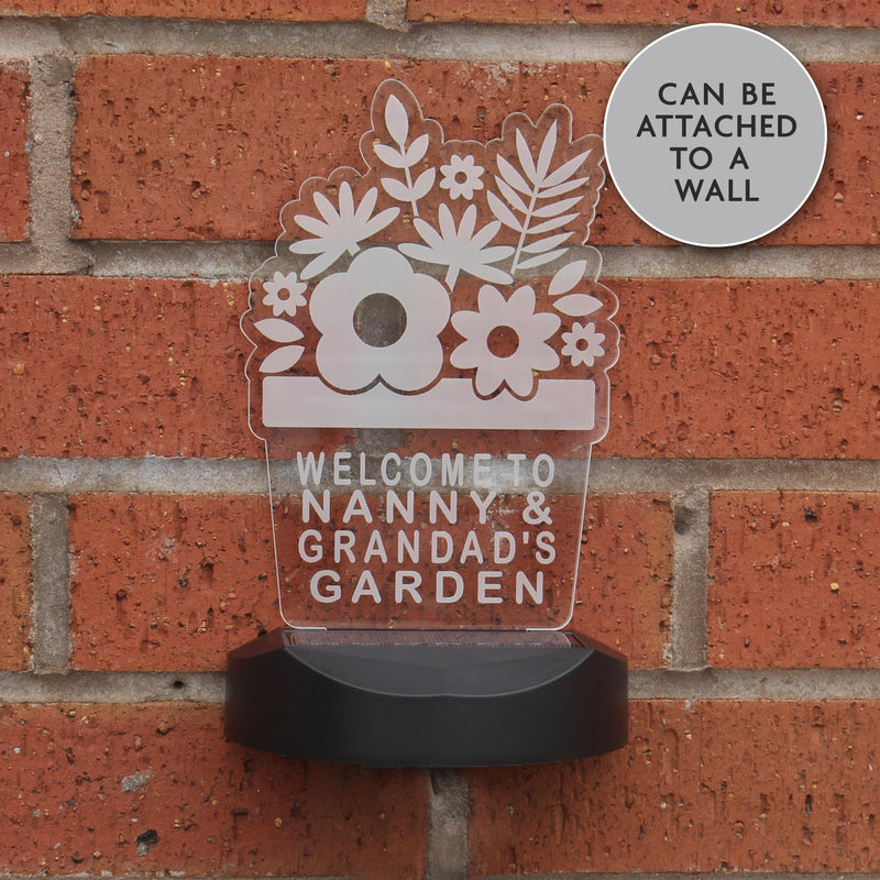 Personalised Plant Pot Outdoor Solar Light