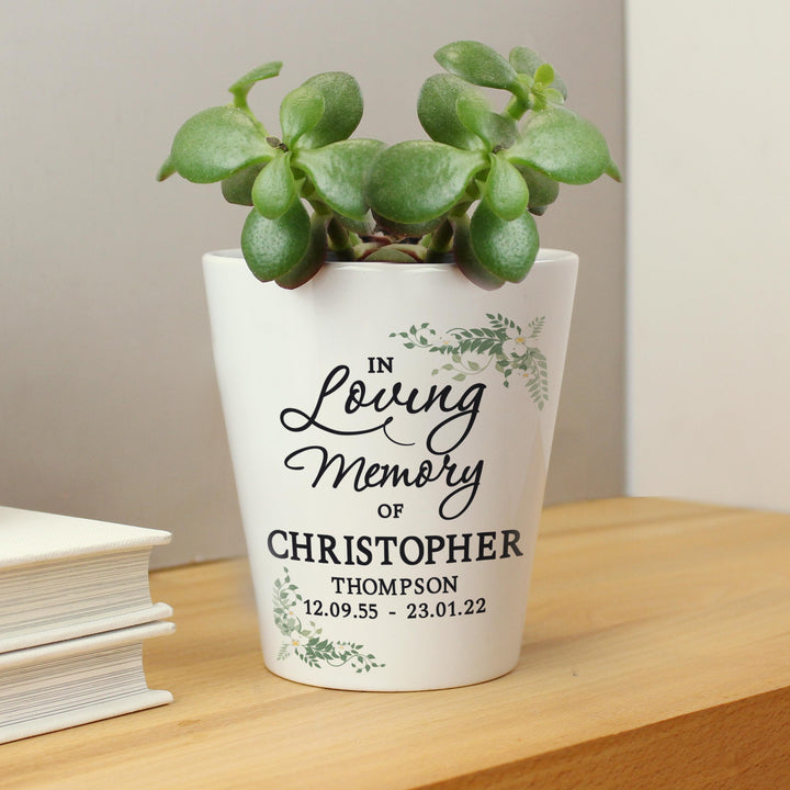 Personalised In Loving Memory Plant Pot, The Personal Shop, personalised gifts