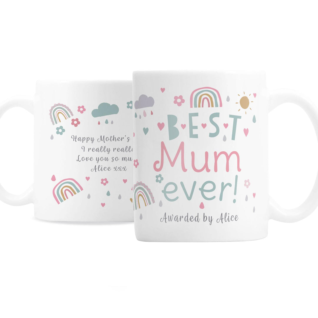 Personalised Best Ever Rainbows &amp; Sunshine Mug – alternative view