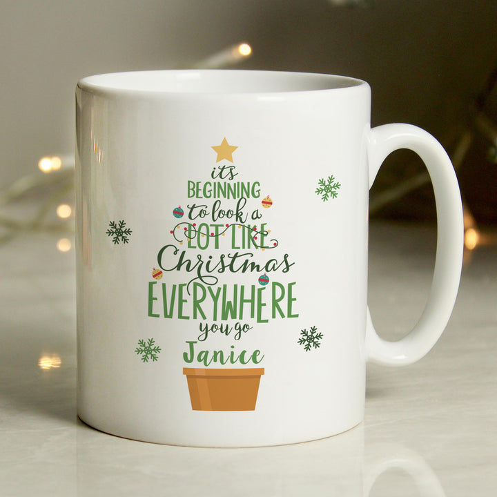 Personalised Its Beginning To Look A Lot Like Xmas Mug – alternative view