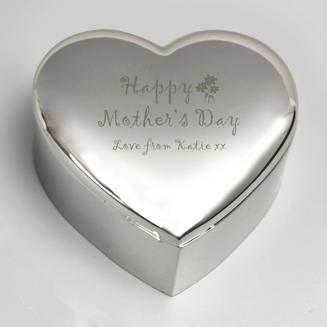 Personalised Happy Mothers Day Heart Trinket Box – alternative view