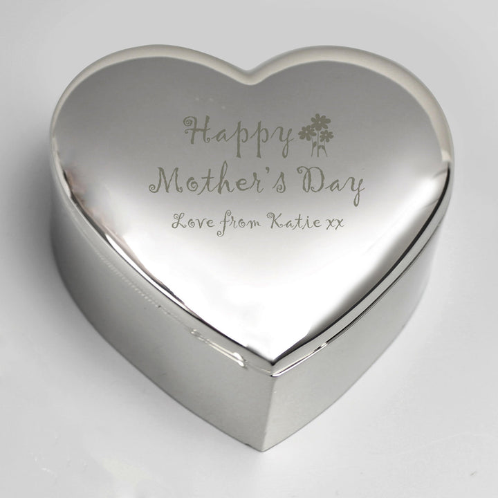 Personalised Happy Mothers Day Heart Trinket Box – alternative view