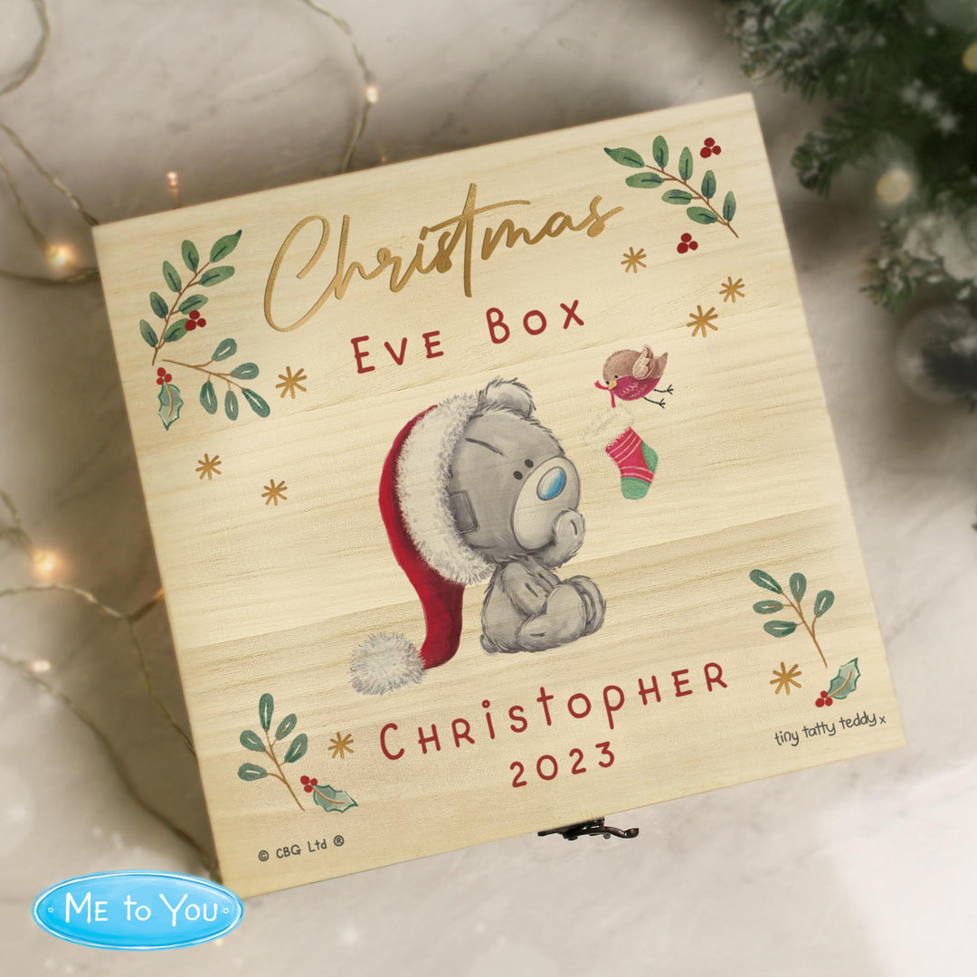 Personalised Winter Explorer Christmas Eve Tiny Tatty Teddy Keepsake Box – alternative view